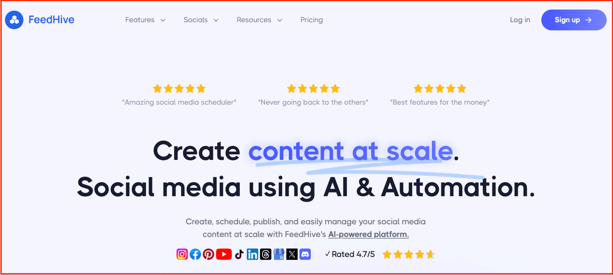 TODO: describe image for 7. FeedHive — AI Tools for Content Repurposing & Post Variations