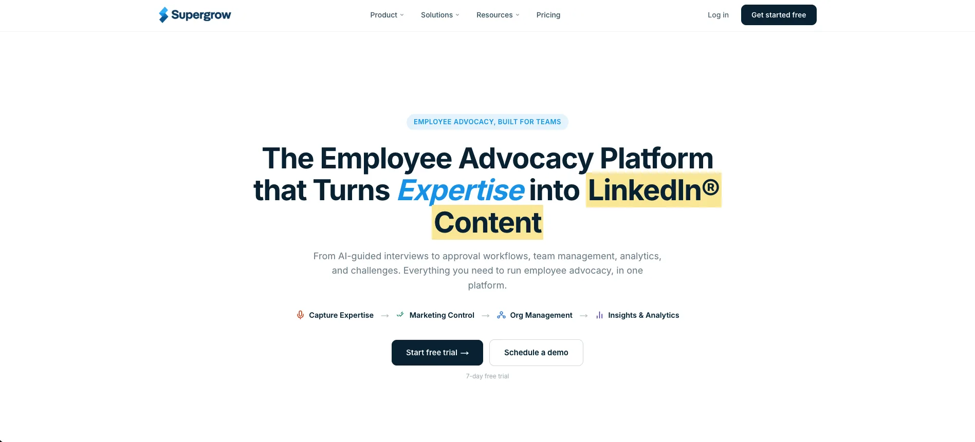 Supergrow employee advocacy platform