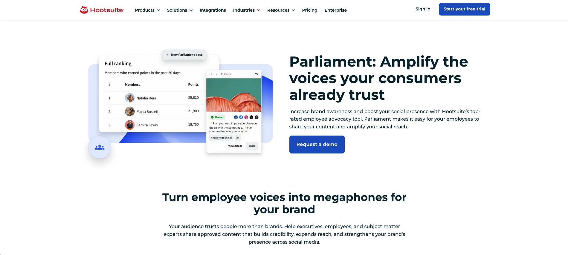 Parliament by Hootsuite, formerly Hootsuite Amplify