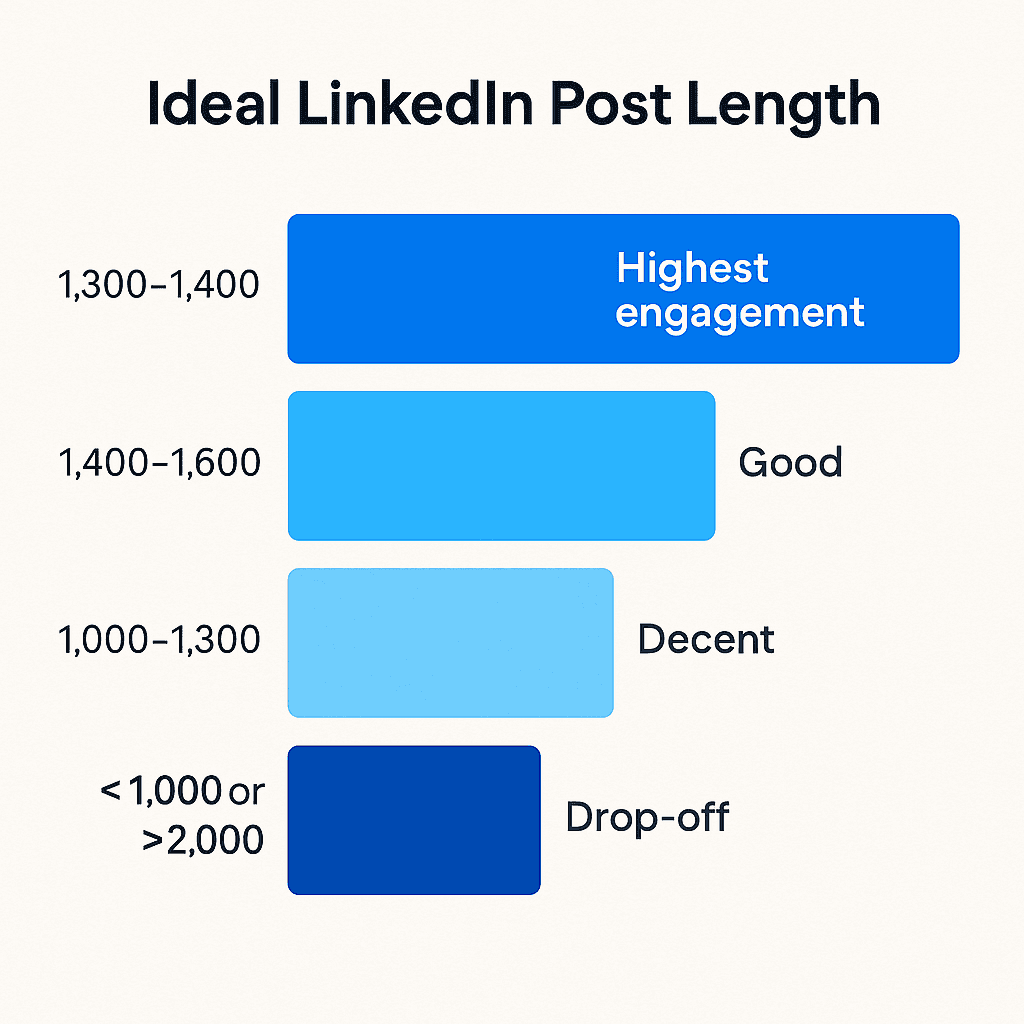 TODO: describe image for What is the Ideal LinkedIn Post Length?