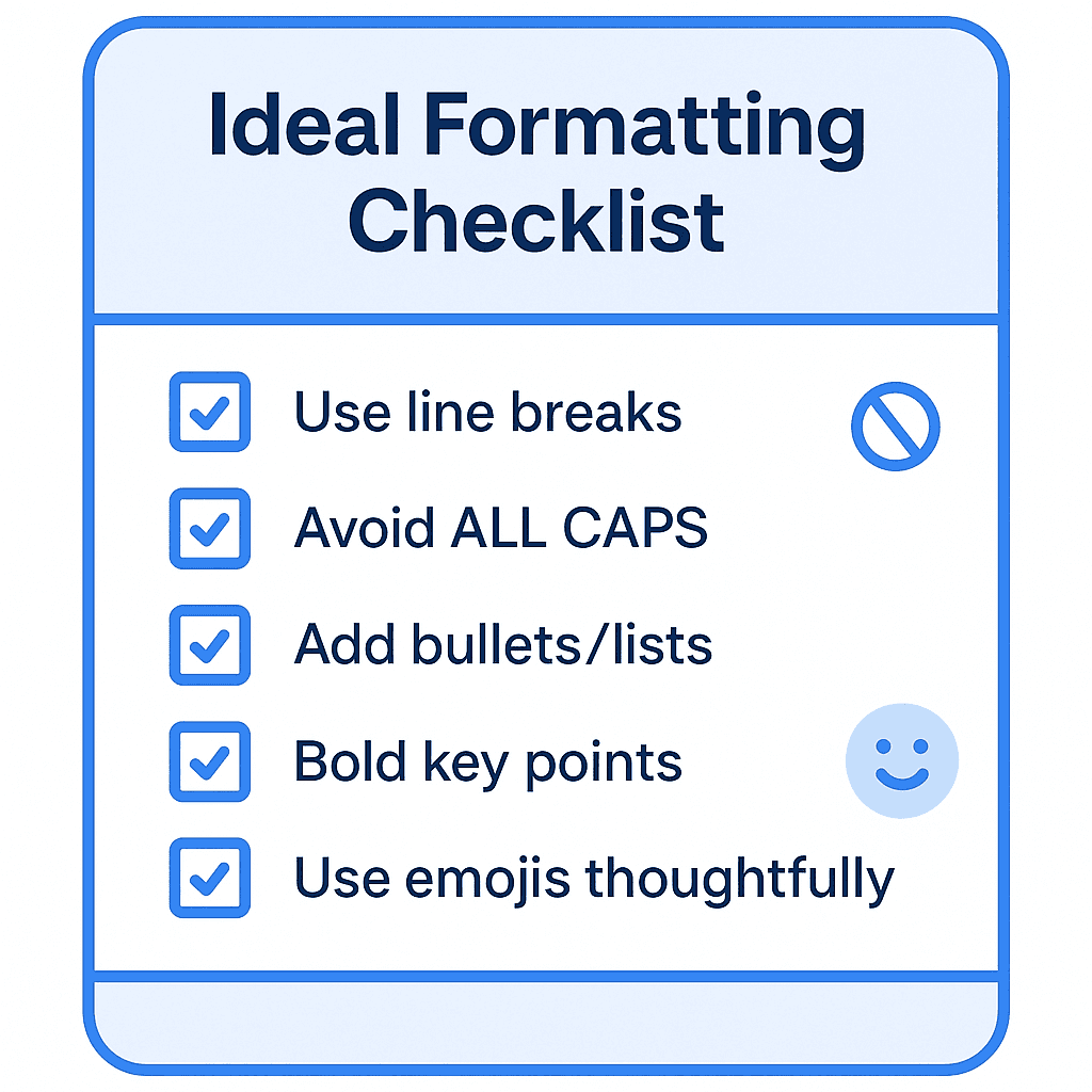 TODO: describe image for LinkedIn Post Formatting Tips to Maximize Reach and Engagement