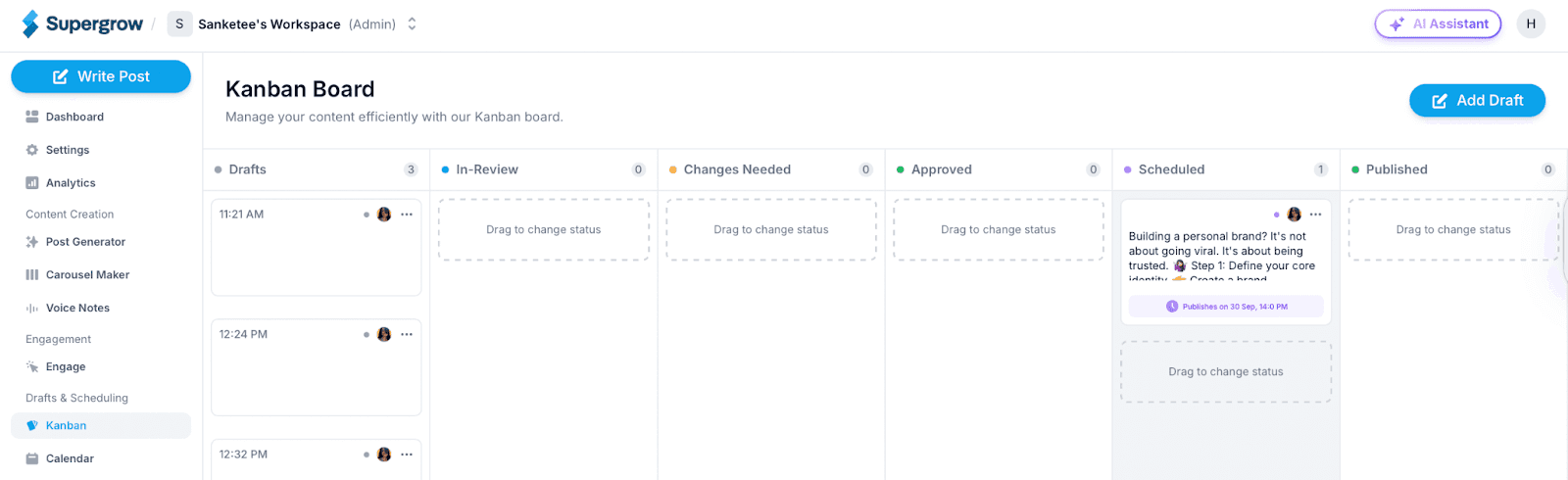 TODO: describe image for How to See and Manage Scheduled Posts on LinkedIn with Supergrow