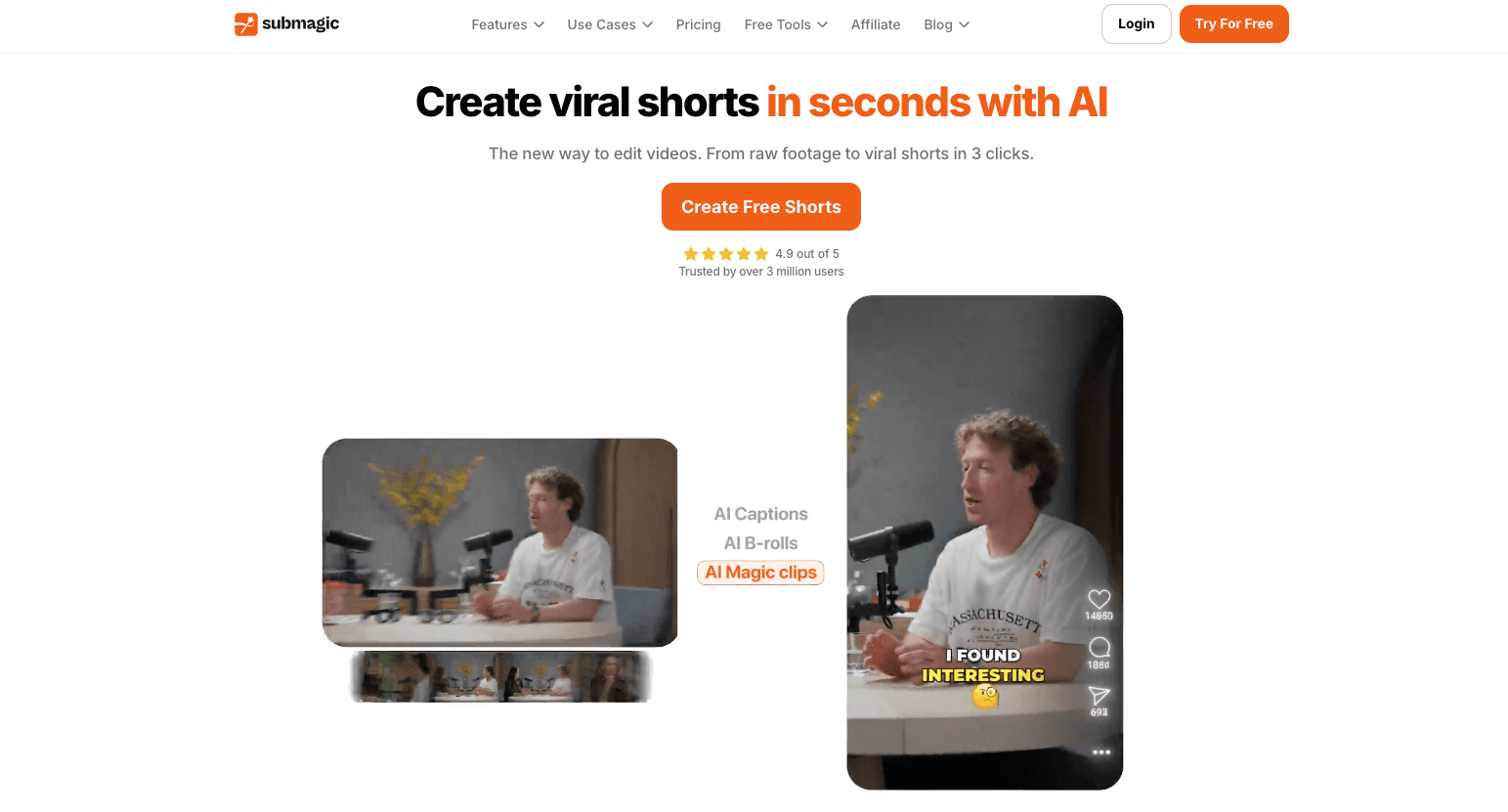 TODO: describe image for 5. Submagic — Add Auto Captions That Engage