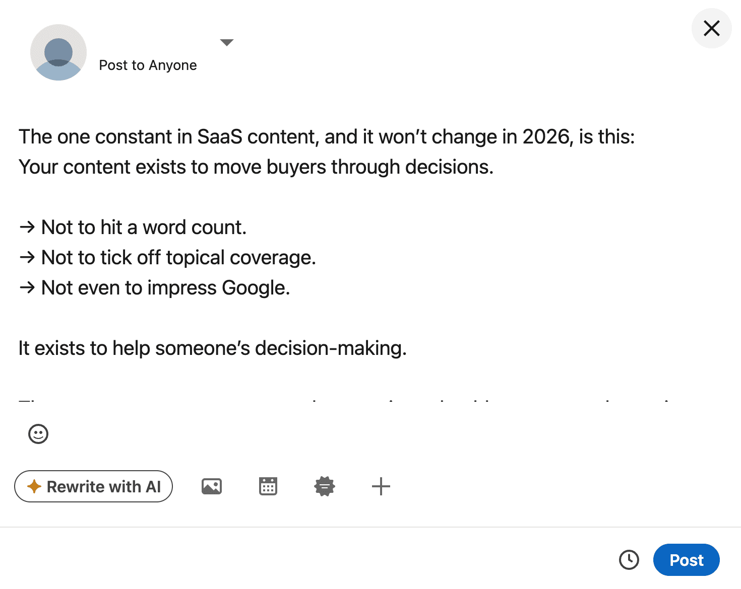 TODO: describe image for How to Save Draft Posts on LinkedIn (Desktop)?