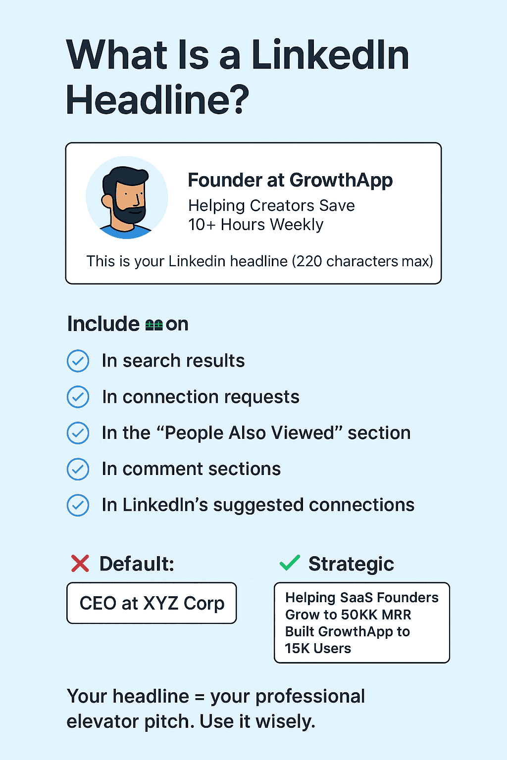 TODO: describe image for What is a LinkedIn Headline?