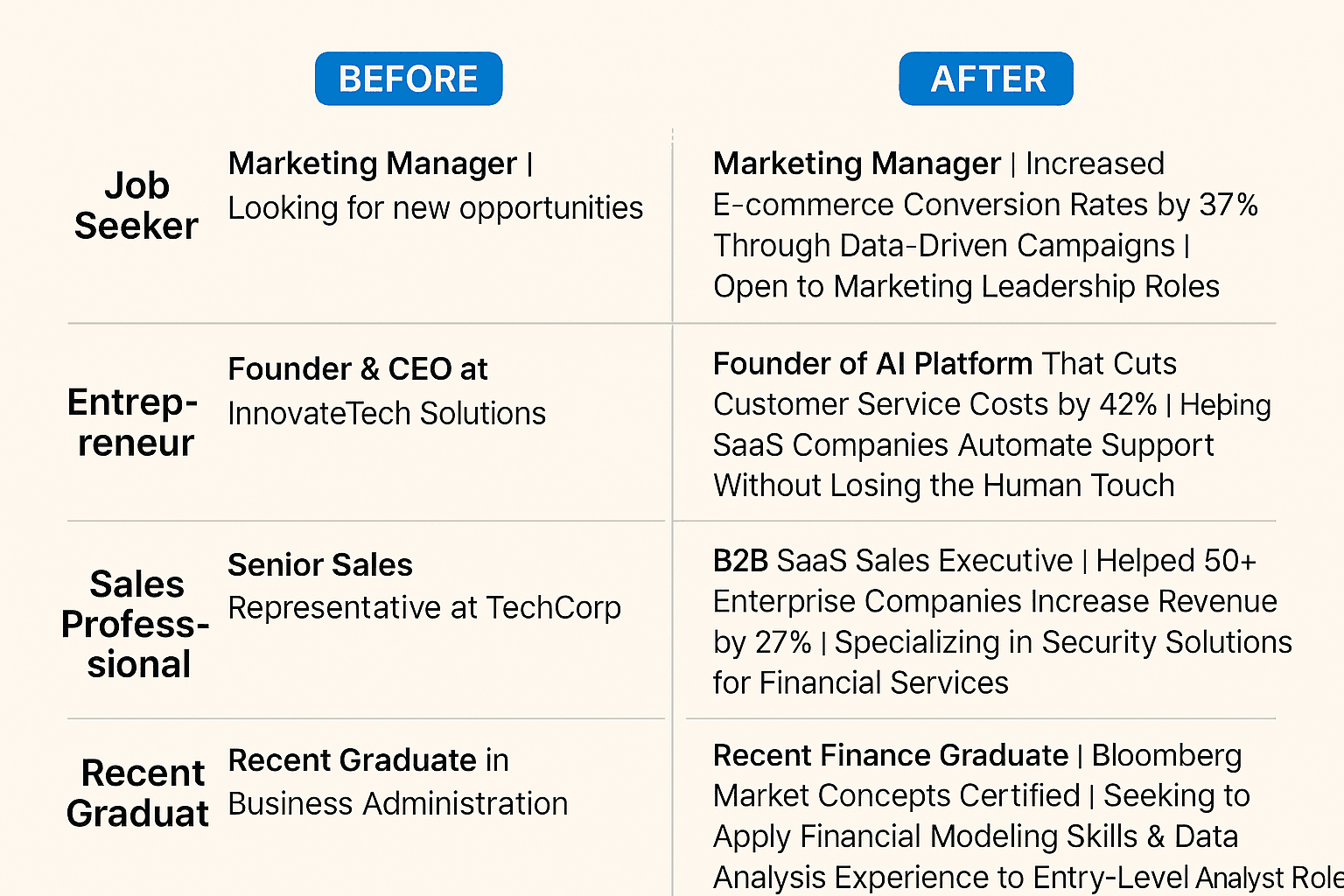 LinkedIn Headline Examples
