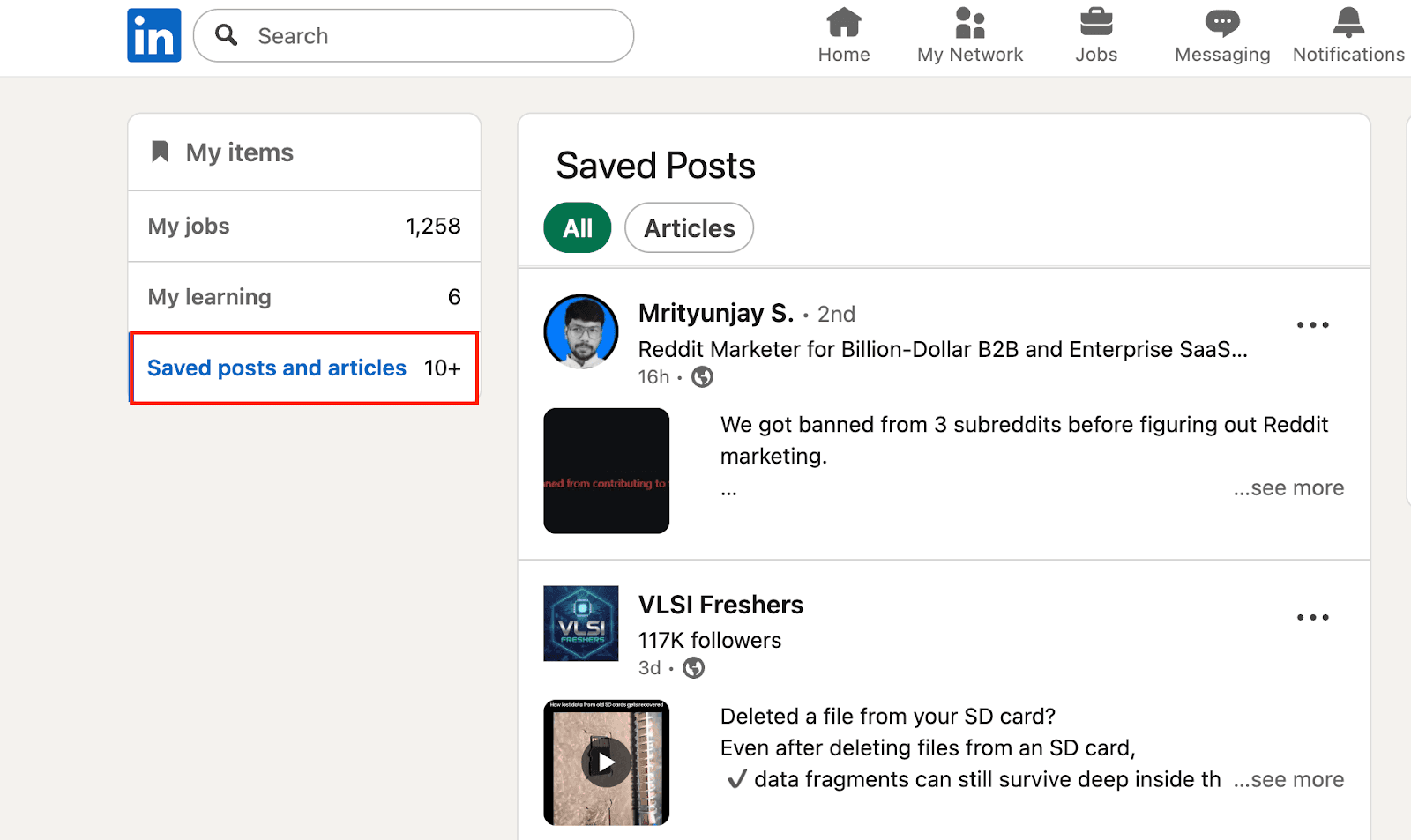 TODO: describe image for Finding Saved Posts on Desktop