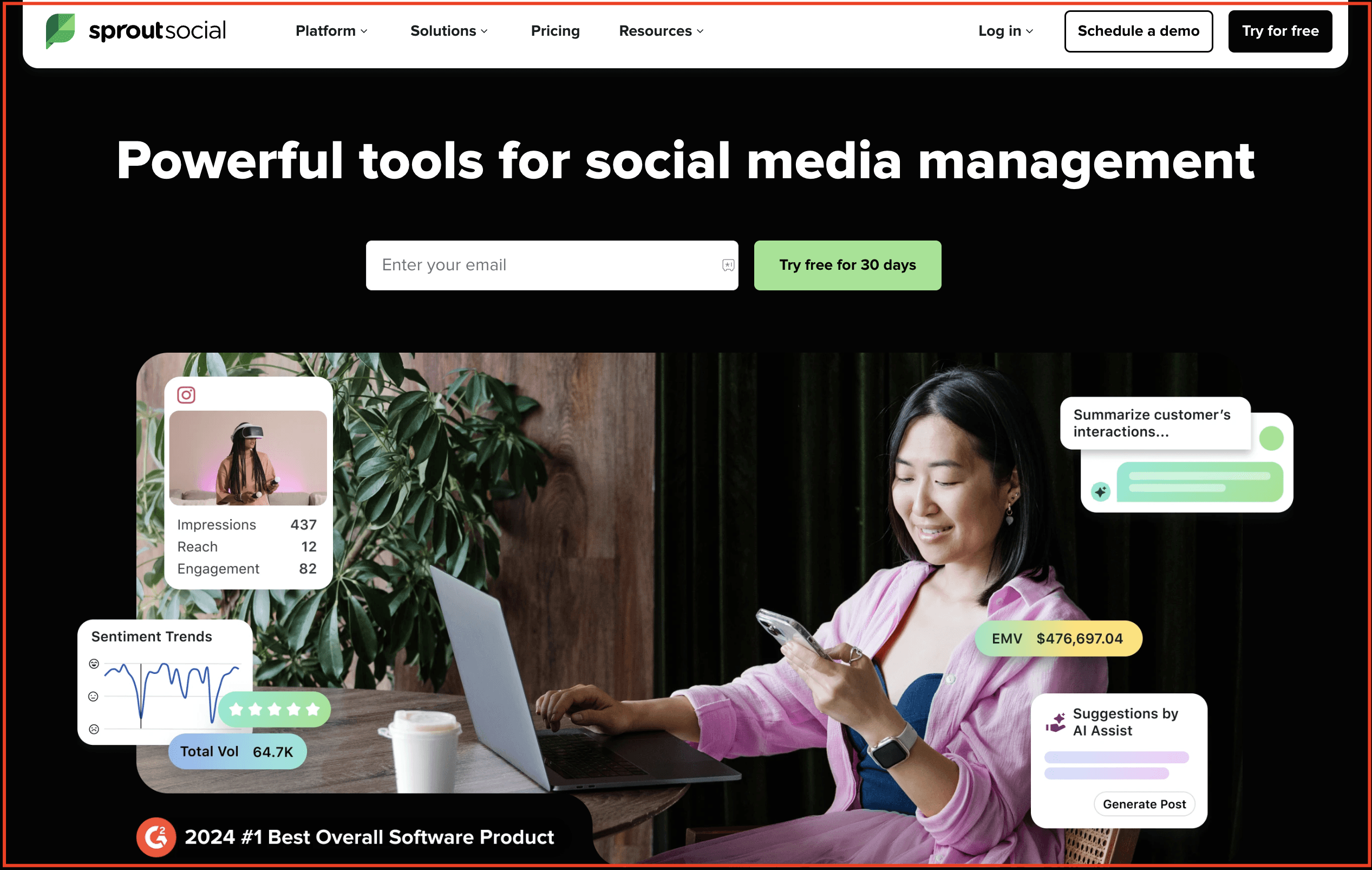 Sprout Social LinkedIn publishing dashboard