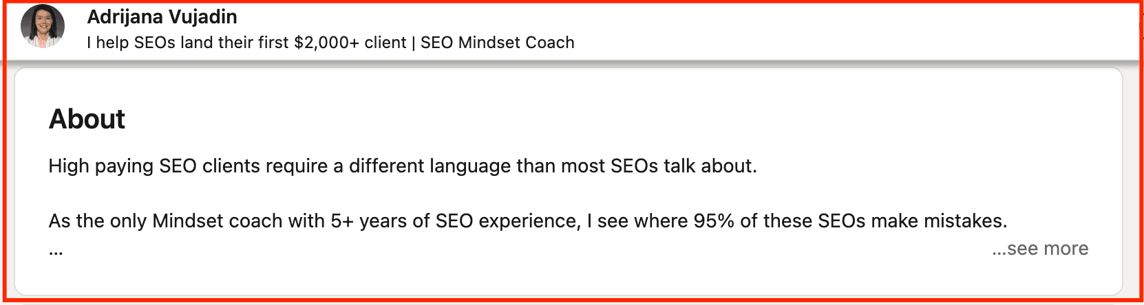 TODO: describe image for Step 3: Write a Mobile-First Opening That Earns the “See More”