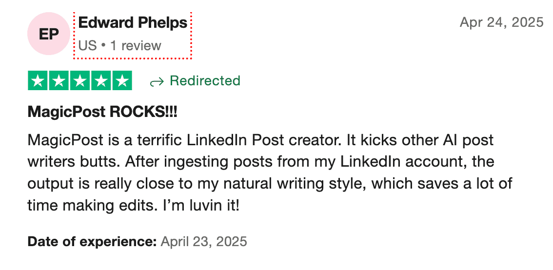 TODO: describe image for MagicPost Reviews from Real Customers