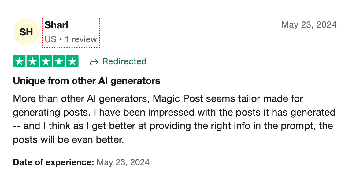 TODO: describe image for MagicPost Reviews from Real Customers