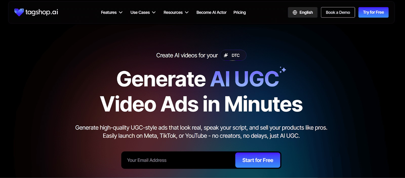 Tagshop AI is an AI UGC Video Creator tool for marketing agencies