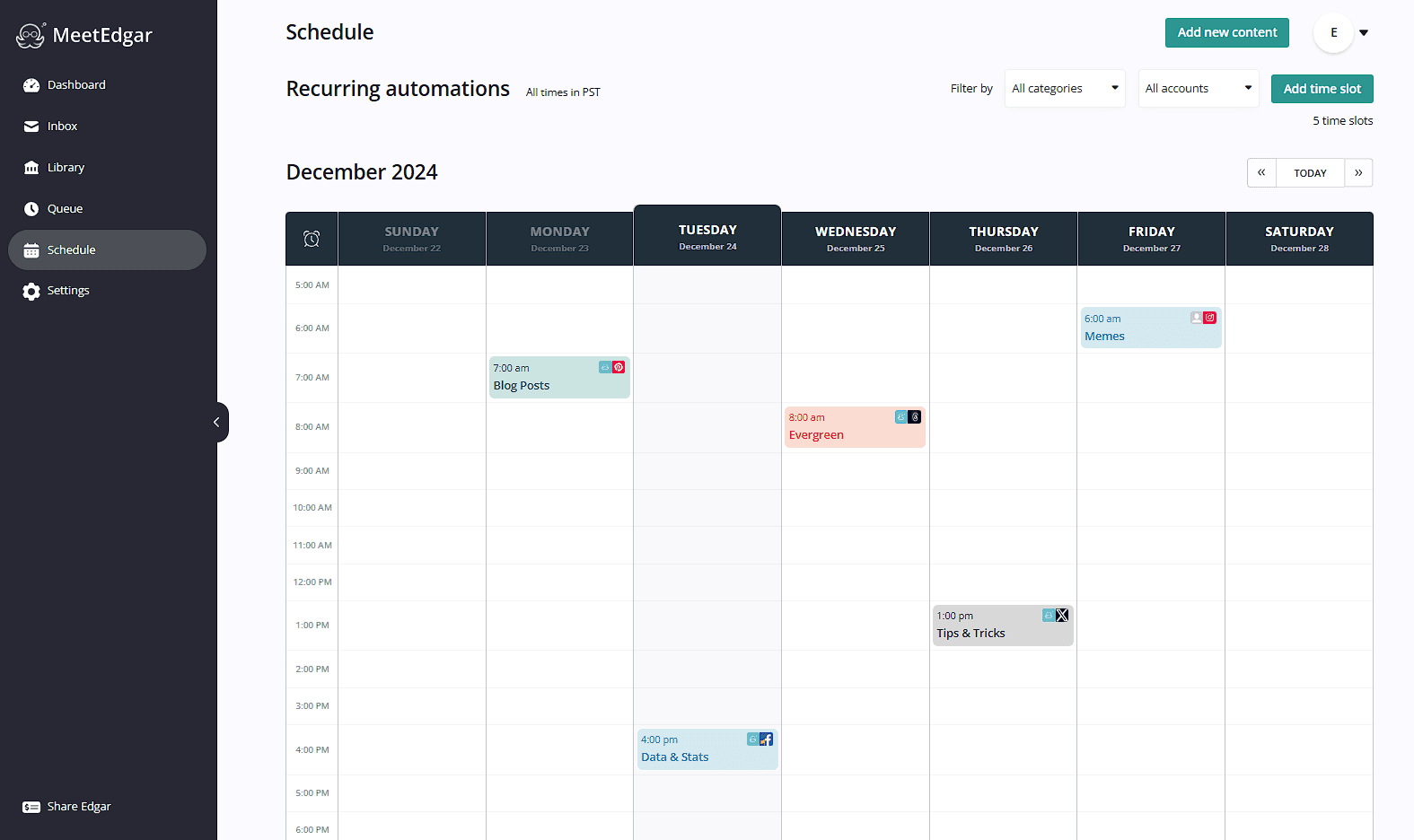 MeetEdgar helps social media agencies Automated Social Posting