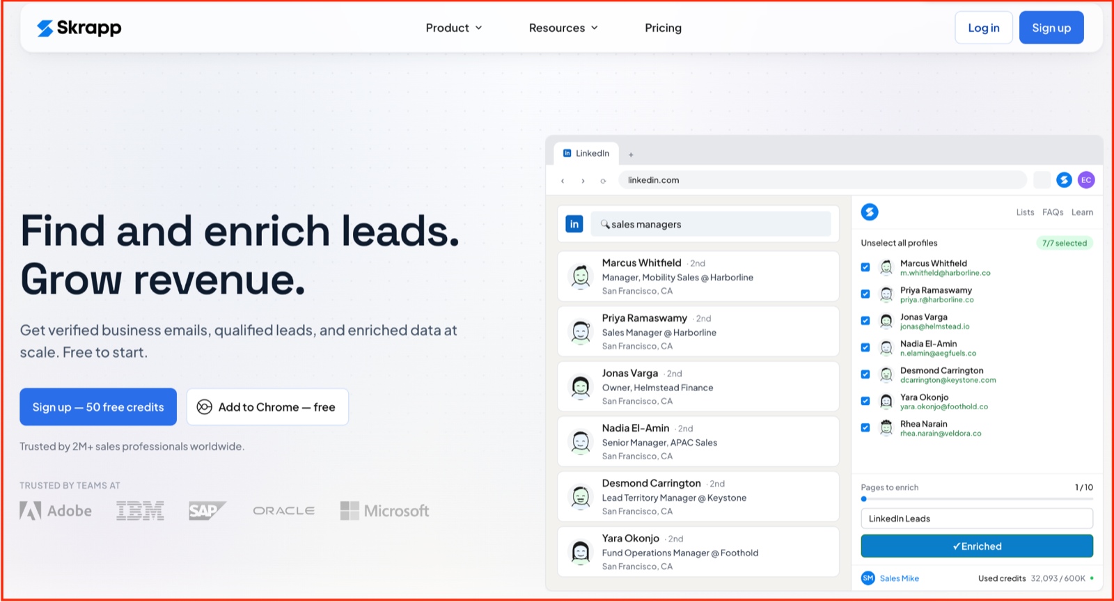 Skrapp is used as an Email Prospecting Tool by marketing agencies
