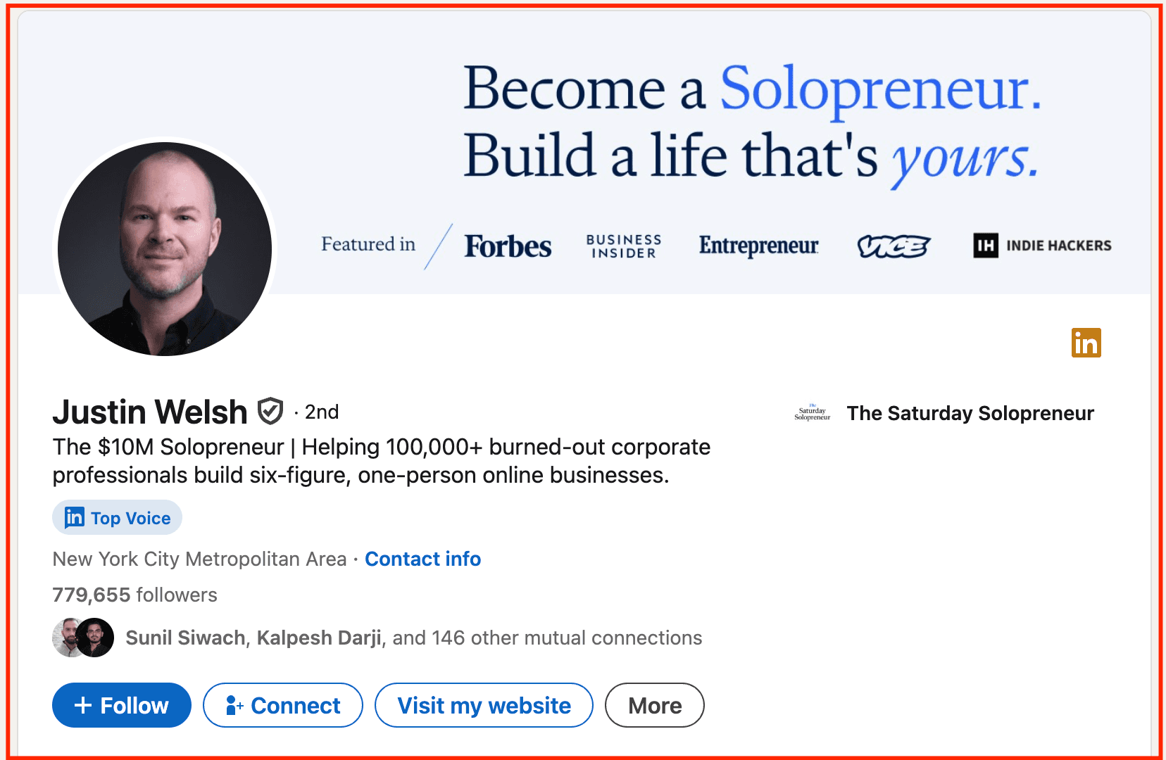 TODO: describe image for Justin Welsh: The solopreneur who scaled with content