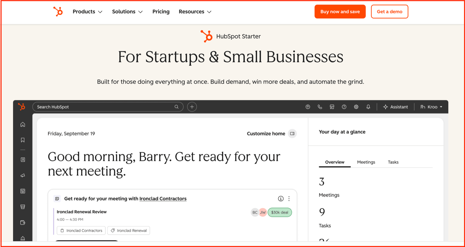 HubSpot screenshot