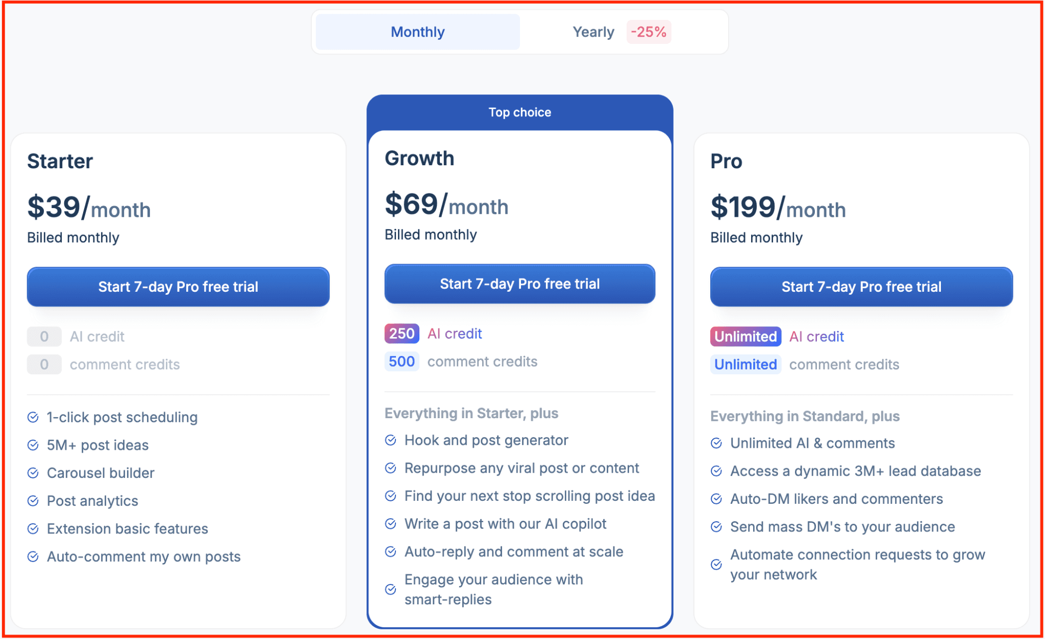 TODO: describe image for Taplio Pricing