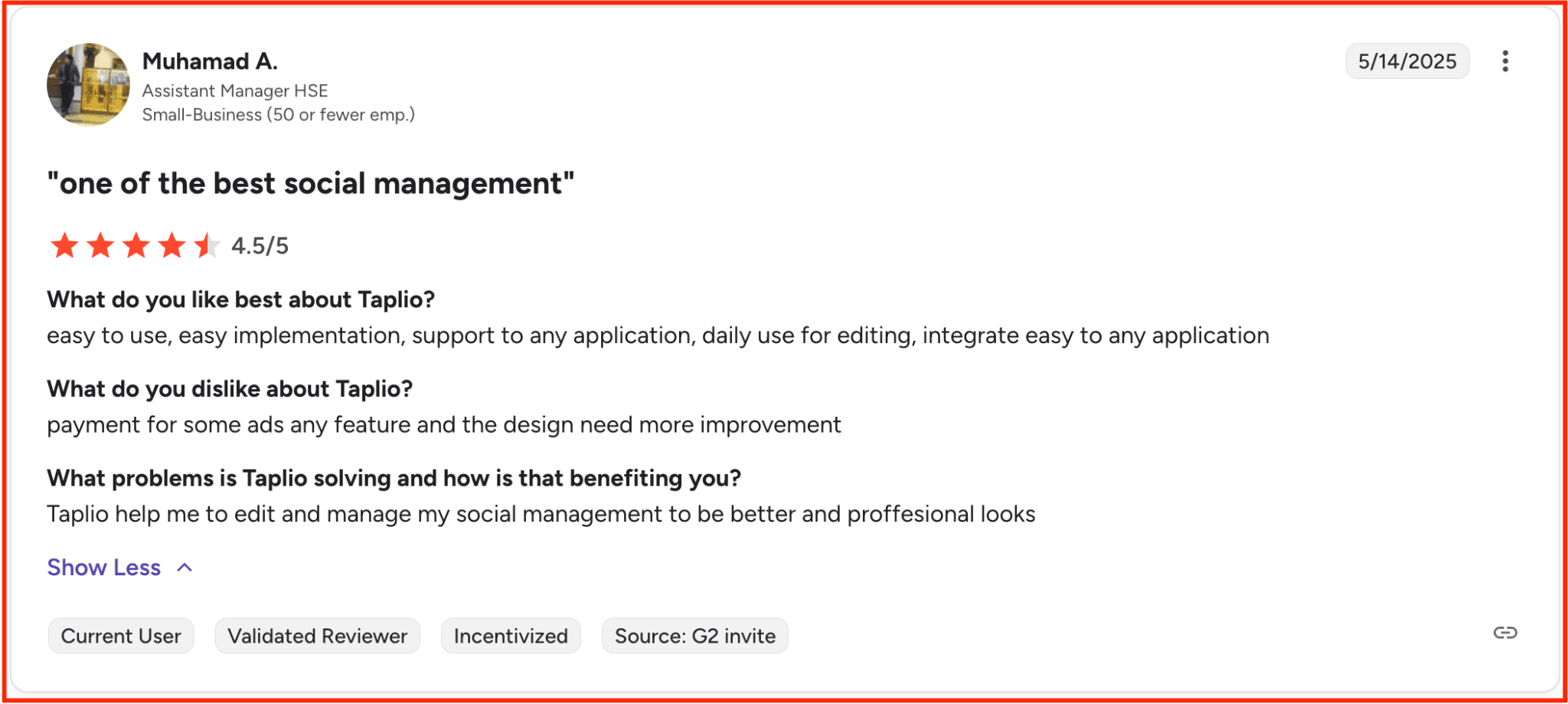 TODO: describe image for What Real Users Say About Taplio