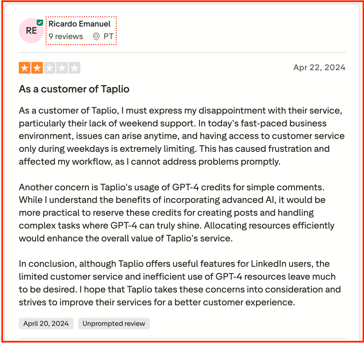 TODO: describe image for What Real Users Say About Taplio