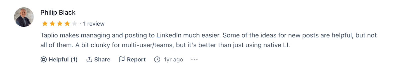 TODO: describe image for Taplio Reviews